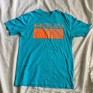 Under Armor Run Mens Blue Shirt Size Small
